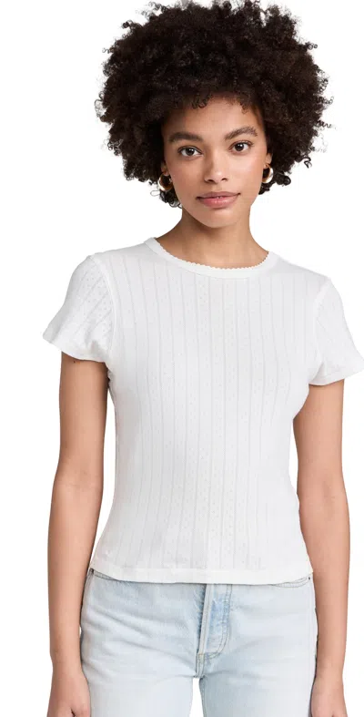 Rolla's Classic Pointelle Tee Cream