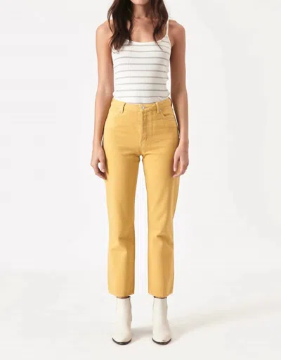 Rolla's Classic Straight Leg Jean In Gold In Yellow