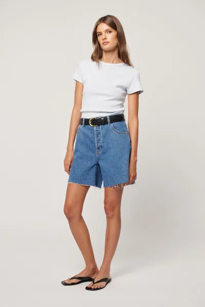 Rolla's Classic Tee Embroidered In Light Blue