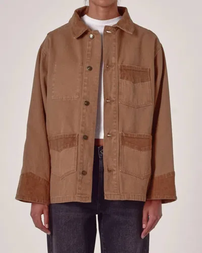 Rolla's Corduroy Barn Jacket In Washed Cocoa In Brown