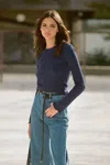 Rolla's Crinkle Longsleeve In Marine