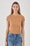 Rolla's Daisy Lace Tee In Brown