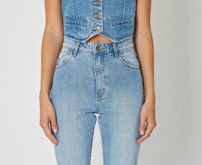 Rolla's Dallas Denim Vest In Chloe Vintage Blue Wash In Multi