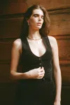 Rolla's Halter Denim Vest In Black