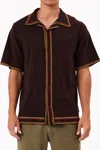 Rolla's Dash Knit Bowler Shirt In Brown