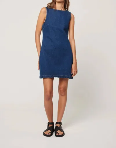 Rolla's Denim Shift Dress In Deep Blue