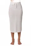 Rolla's Diamond Knit Slip Midi Skirt In White In White