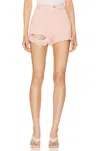 Rolla's Dusters High Rise Short In Peony In Pink