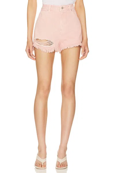 Rolla's Dusters High Rise Short In Peony In Pink