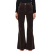Rolla's Eastcoast Flare Cord Wide Leg Jeans In Elm In Burgundy
