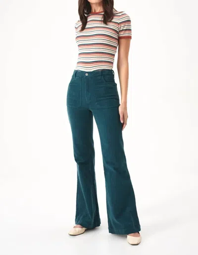 Rolla's Eastcoast Flare Corduroy Jean In Forest In Blue