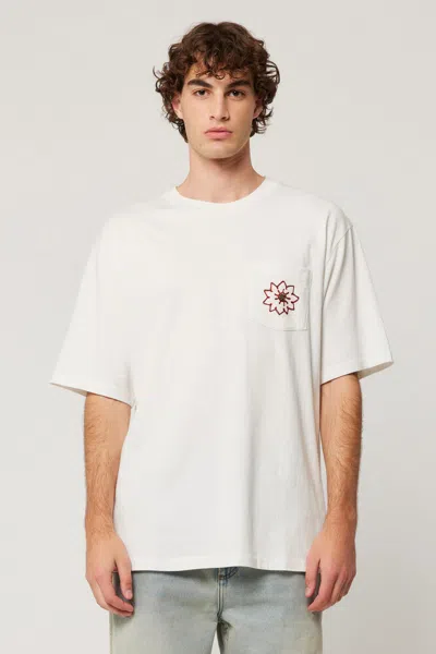 Rolla's Embroider Pocket Tee In Vintage White