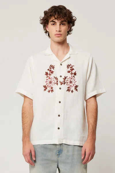 Rolla's Floral Embroider Bowler In Natural