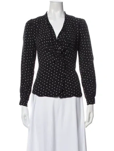 Pre-owned Rolla's Floral Print V-neck Blouse In Multi