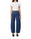 Rolla's Gigi Barrel High Rise Jean In Dark Denim In Blue
