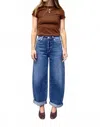 Rolla's Gigi Barrel Jeans In Paris Texas In Blue