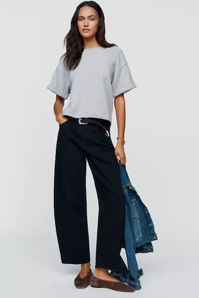 Rolla's Gigi High Rise Barrel Leg Jeans In Black