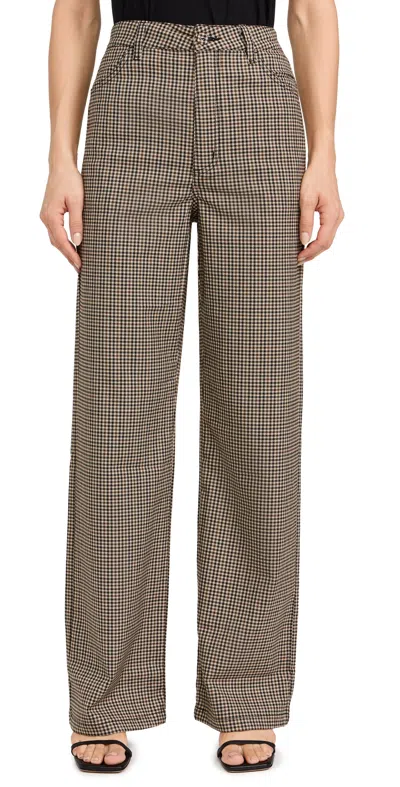 Rolla's Heidi Check Pants Brown Check
