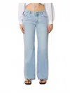 Rolla's 90s Relaxed Faded Blue High Waist Nonstretch Straight Leg Jeans In Blue