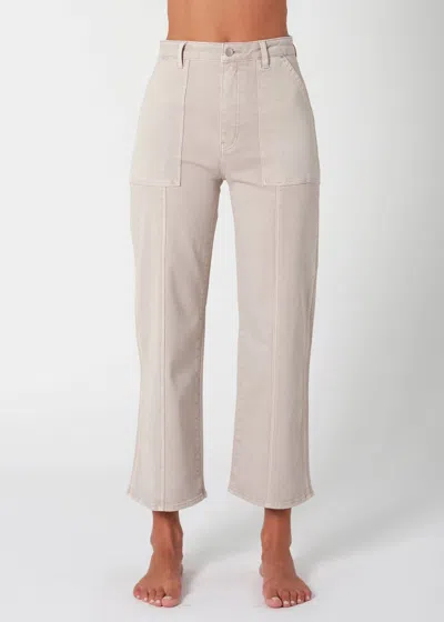 Rolla's Heidi Trade High Rise Straight Leg Jeans In Oyster In Neutral