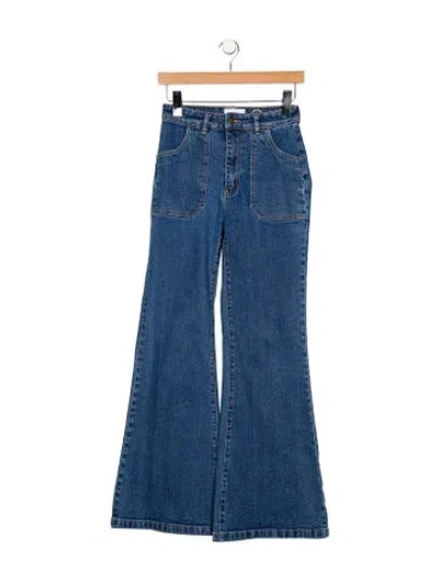 Pre-owned Rolla's High-rise Flared Jeans In Blue