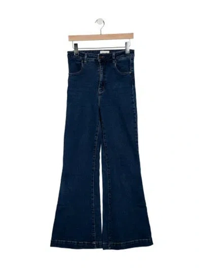 Pre-owned Rolla's High-rise Flared Jeans In Blue