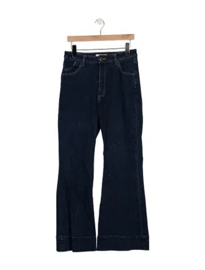 Pre-owned Rolla's High-rise Flared Jeans In Blue
