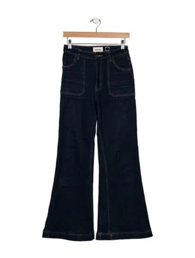 Pre-owned Rolla's High-rise Flared Jeans In Blue