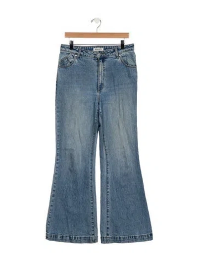 Pre-owned Rolla's High-rise Flared Jeans In Blue