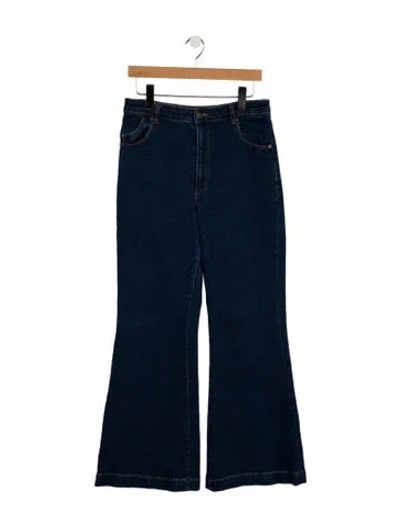Pre-owned Rolla's High-rise Flared Jeans In Blue