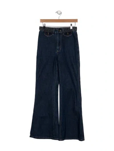 Pre-owned Rolla's High-rise Flared Jeans In Blue