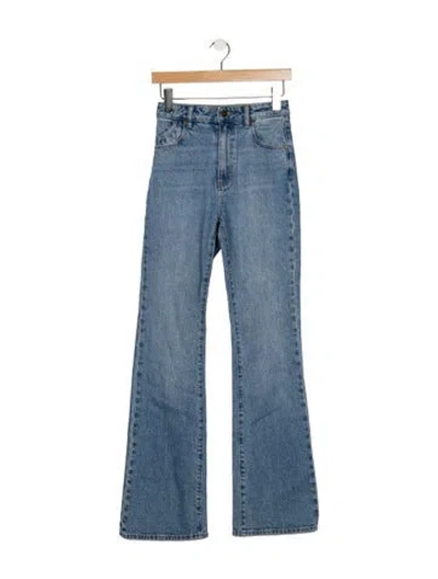 Pre-owned Rolla's High-rise Flared Jeans In Blue