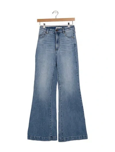 Pre-owned Rolla's High-rise Flared Jeans In Blue