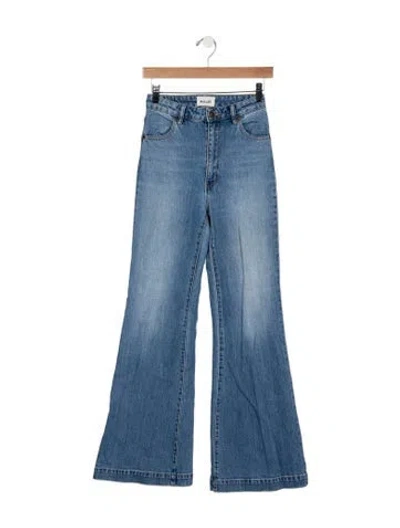 Pre-owned Rolla's High-rise Flared Jeans In Blue