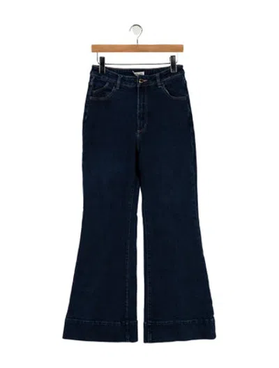 Pre-owned Rolla's High-rise Flared Jeans In Blue