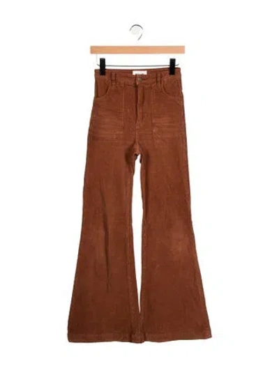 Pre-owned Rolla's High-rise Flared Jeans In Brown