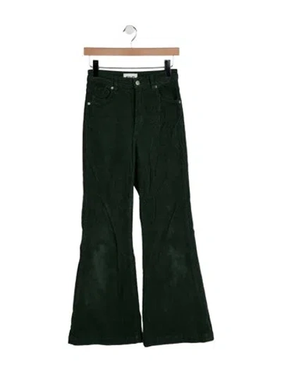 Pre-owned Rolla's High-rise Flared Jeans In Green