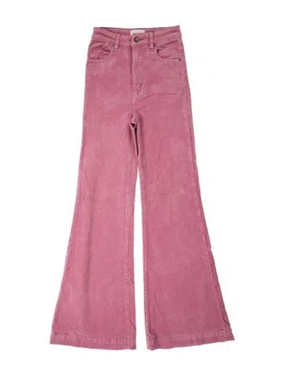 Pre-owned Rolla's High-rise Flared Jeans In Pink