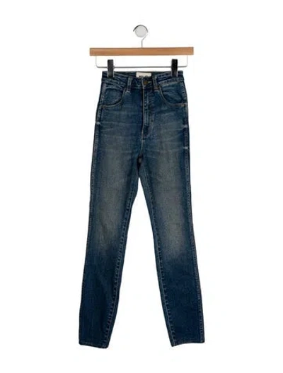 Pre-owned Rolla's High-rise Skinny Leg Jeans In Blue