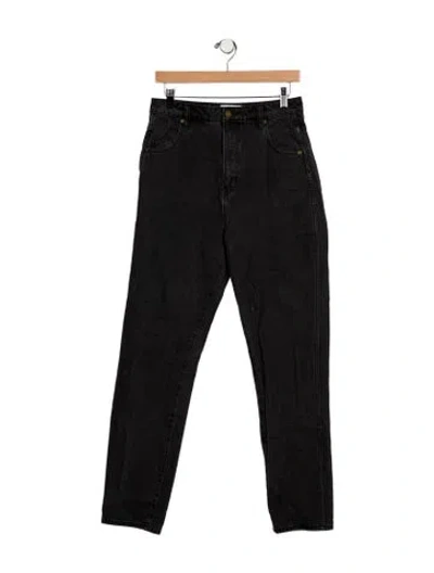 Pre-owned Rolla's High-rise Straight Leg Jeans In Black