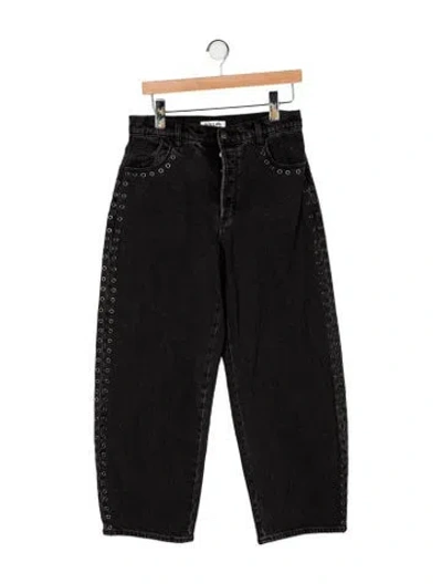 Pre-owned Rolla's High-rise Straight Leg Jeans In Black