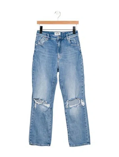 Pre-owned Rolla's High-rise Straight Leg Jeans In Blue