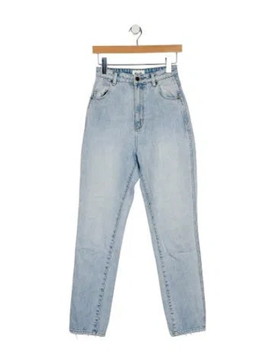 Pre-owned Rolla's High-rise Straight Leg Jeans In Blue