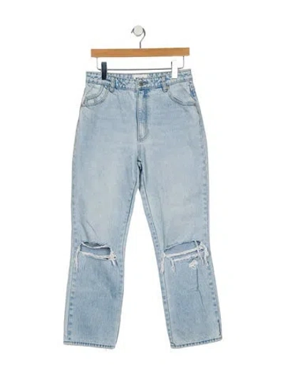 Pre-owned Rolla's High-rise Straight Leg Jeans In Blue