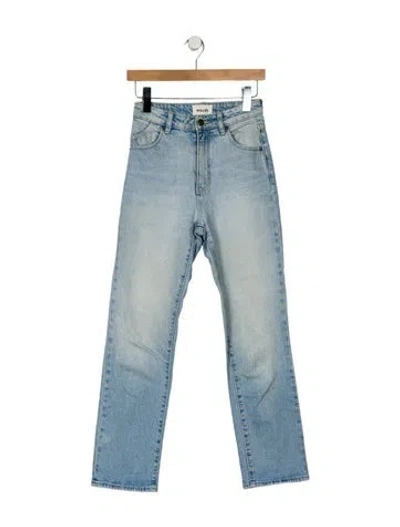 Pre-owned Rolla's High-rise Straight Leg Jeans In Blue