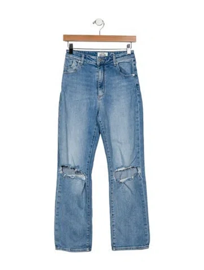 Pre-owned Rolla's High-rise Straight Leg Jeans In Blue