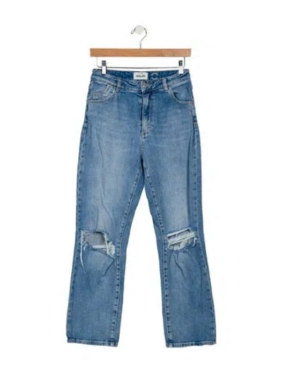 Pre-owned Rolla's High-rise Straight Leg Jeans In Blue