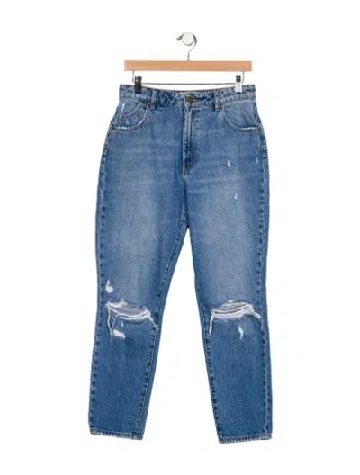 Pre-owned Rolla's High-rise Straight Leg Jeans In Blue