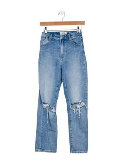 Pre-owned Rolla's High-rise Straight Leg Jeans In Blue