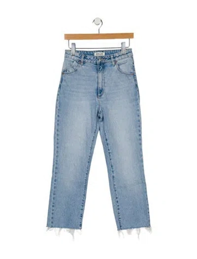 Pre-owned Rolla's High-rise Straight Leg Jeans In Blue